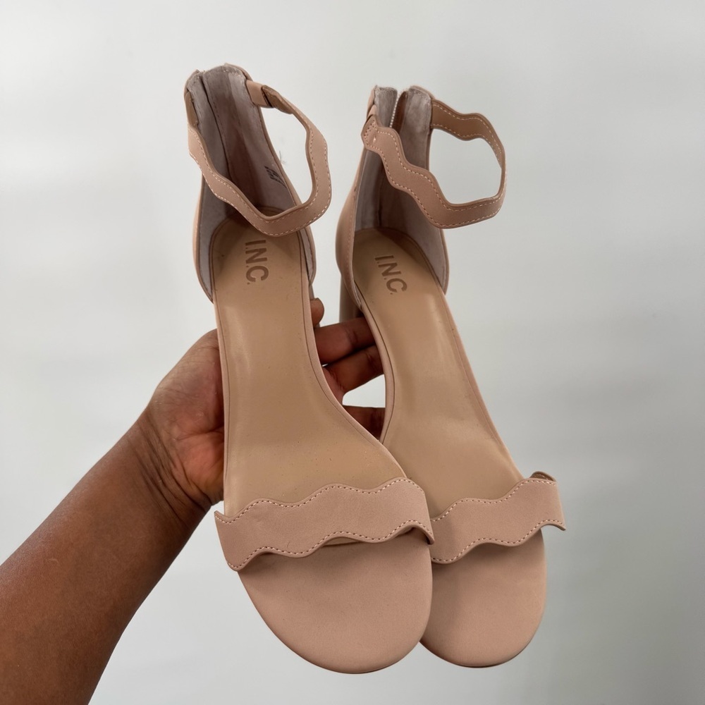 INC International Concepts Women's Tan block heel Sandals 12M